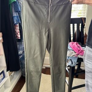 Olive Green Straight Leg Pants